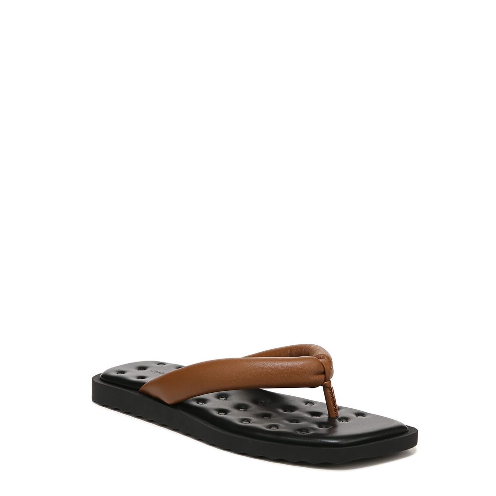 NWT Vince Serene Slide Flip Flop- Dark Amber 7.5/38